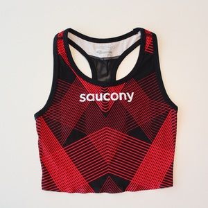 Saucony Elite Racing Singlet Crop Top Size XS